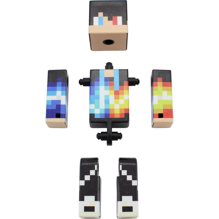 Endertoys, Fire and Ice Boy Action Figure Toy, 4 Inch Custom
