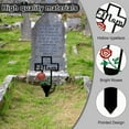 thumbnail image 4 of CNKOO Cemetery Memorial Cross Stake Memorial Cross for Grave Garden Stake for Mom Dad Rustproof Metal Cross Grave Markers Memorial Cemetery Grave Stake for Grave Plaque Yard, 4 of 9