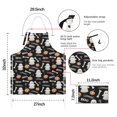 thumbnail image 7 of Black Halloween Ghosts Pumpkins and Bones Apron-Garden Aprons for Women with Pockets-Cotton Linen Waterproof Kitchen Cooking Gardening Aprons Adjustable for Kitchen,Cooking,BBQ and Salon 32"x27", 7 of 7