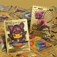 thumbnail image 3 of Tarjeta de papel de aluminio dorado colorido de Pokémon, Charizard, Pikachu, Arceus, plata, negro, arcoíris, inglés, francés, alemán, español, VSTAR GX, VMAX, 3 of 6