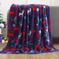 thumbnail image 6 of Christmas Blanket, Holiday Blanket, Double Sided Velvet Christmas Throw, Flannel Printed Polyester Blanket in Dark Blue for Sofa Bedding Decor, 6 of 6