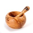 thumbnail image 2 of Mini Olive Wood 3" Mortar and Pestle, Handmade Crush Spices Garlic Smasher, 2 of 4