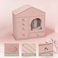 thumbnail image 2 of Casegrace Childlike Hut-style Jewelry Box, 5-Tier Drawers Huge Jewelry Storage, 360° Spin Necklace Hanger, Secret Roof Compartment, Multi-functional Jewelry Organizer, 2 of 7