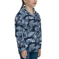 thumbnail image 3 of Haiem Tropical Leaves Pattern Boys Hoodie, Youth Pullover Hooded Sweatshirt, Kangaroo Pocket Hoodie for Kids Girls -Large, 3 of 6