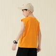 thumbnail image 4 of Cathalem Boys Tops Boy's Sleeveless Crew Neck Casual Solid Tank Top (Orange,9-10 Years), 4 of 8
