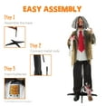 thumbnail image 5 of Best Choice Products Rotten Ronnie Standing Animatronic Zombie Scary Halloween Prop w/ Pre-Recorded Phrases, 5 of 7