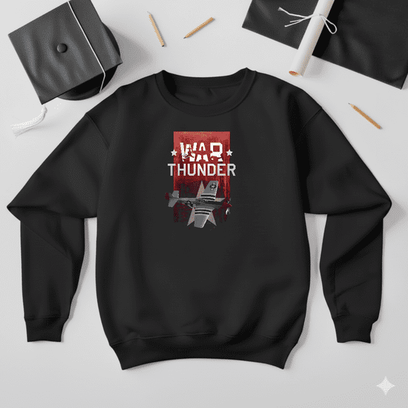 War Thunder Airplane Game Retro Military Aviation Fan Sweatshirt V41214, up to size 5XL