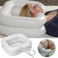 SWYAN Inflatable Portable Bed Shampoo Hair Washing Basin Foot Pump