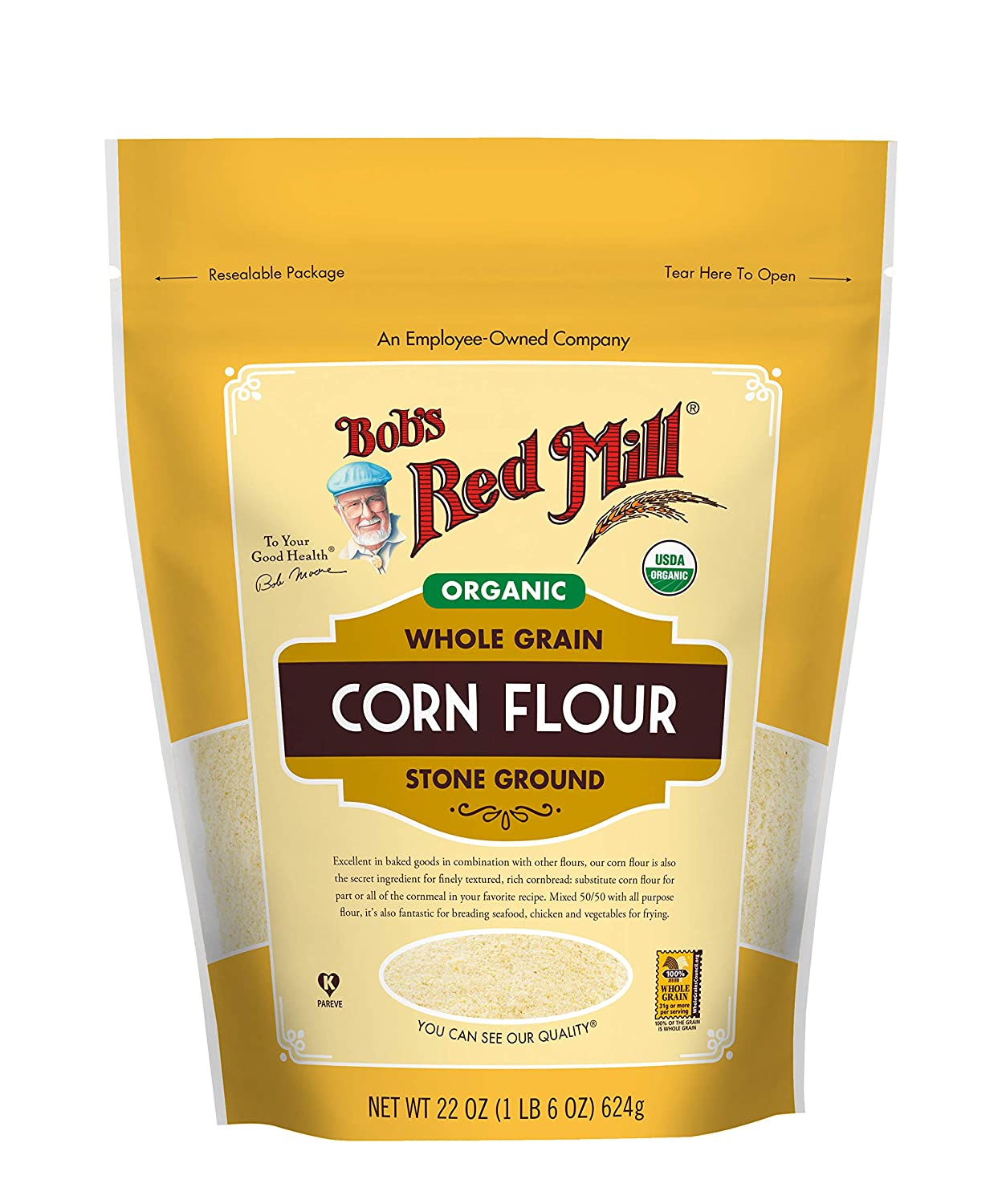 Bobs Red Mill Organic Corn Flour - 24 oz
