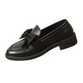 thumbnail image 2 of Willtoo Ladies Patent Leather Loafers with Bow, Pink Slip-On Flat Shoes, Casual Comfort Footwear, 2 of 6