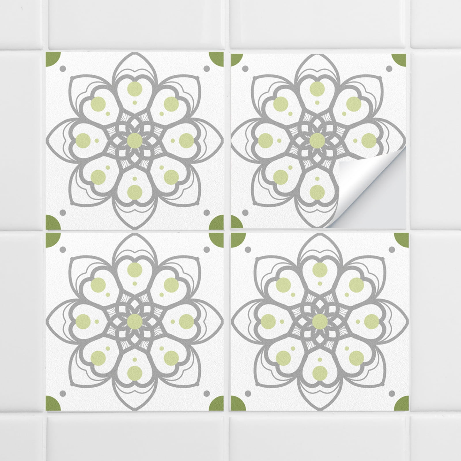20PCS French Style Peel and Stick Tile Stickers Wall Backsplash DIY Murals Self Adhesive Removable Textured Tile Stickers For Home Kitchen Bathroom Decor, 6 x 6 inch