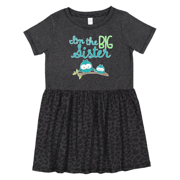 Inktastic I'm the Big Sister Girls Toddler Dress
