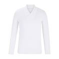 thumbnail image 5 of Haoxianjian White T Shirts For Men Mens Long Sleeve Tee Shirts Workout T Shirts Man Long Sleeve Solid Color V-Neck Button Fashion Fallow T-Shirt Tops Men'S Loose Fitted Lightweight Long-Sleeve On Cl, 5 of 6