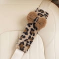 thumbnail image 4 of 2 Pack Seat Belt Cover Pad, Cute Plush Leopard Print Seatbelt Covers Seatbelt Shoulder for More Comfortable Driving, Plush Fluffy Soft Seat Belt Cover, Car Interior Accessories, 4 of 4