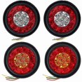 thumbnail image 1 of luces traseras LED redondas para coche, resistentes al agua, 16 LED, para camión, remolque, camión, accesorios para coche, 16 luces traseras LED redondas para coche, multifuncionales, rojo y blanco, 1 of 5