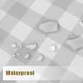 thumbnail image 6 of Checkered Vinyl Rectangle Tablecloth, 60 x 84 Inch, 100% Waterproof Oil Proof Spill Proof PVC Table Cloth, Wipe Clean Table Cover for Dining Table, Buffet Parties, Silver Grey and White, 6 of 6