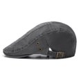 thumbnail image 4 of Byfri Men's Cotton Flat Cap Grey Adjustable Newsboy Hat Breathable Beret-Style for Golf Driving Travel, 4 of 7
