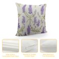 thumbnail image 4 of ONETECH  Watercolor Lavender Flower Throw Pillow Covers Decorative Pillowcases Soft Cushion Covers for Sofa Couch Bed Home Decor, 4 of 5