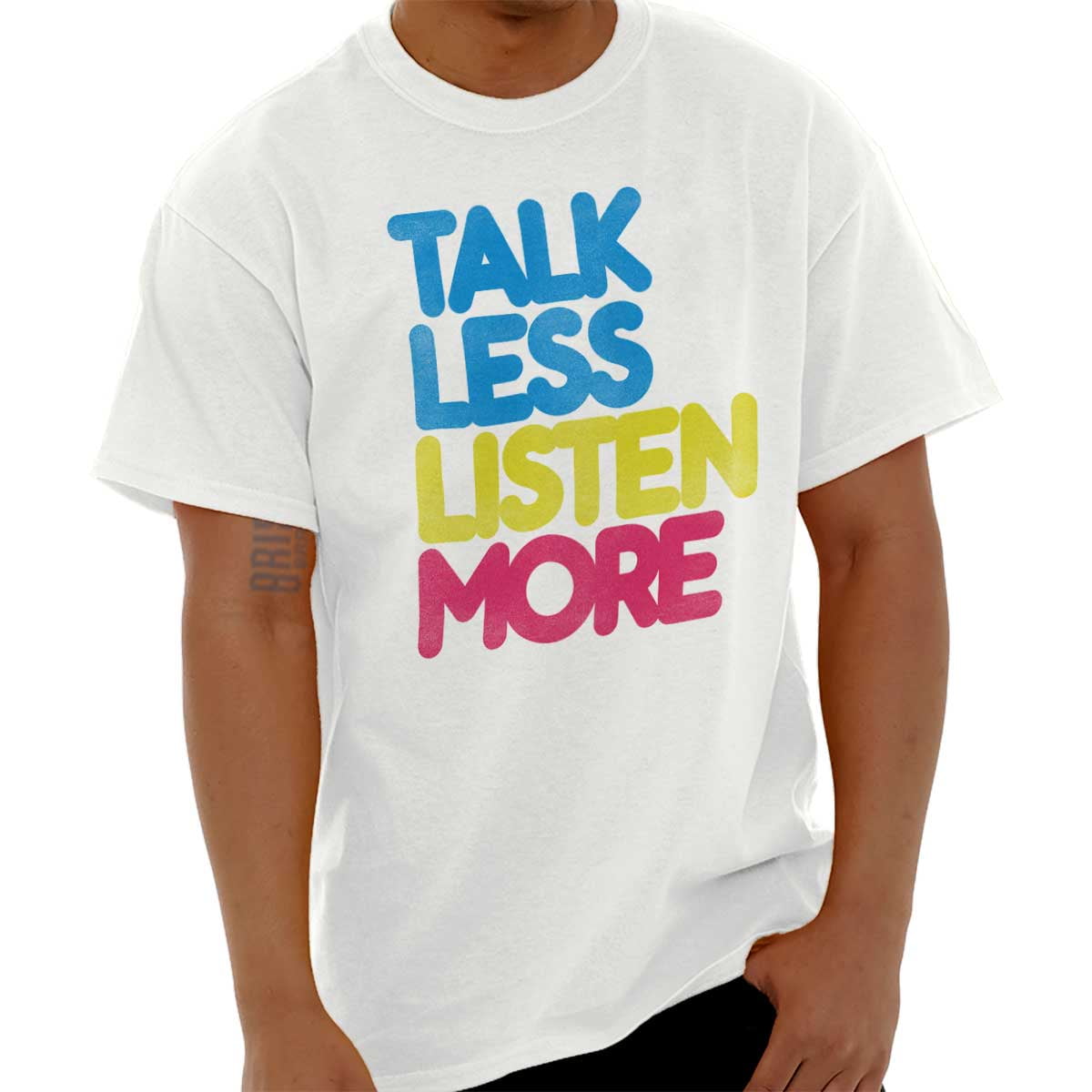 Talk Less Listen More Inspirational Cute T Shirt Tee - Walmart.com