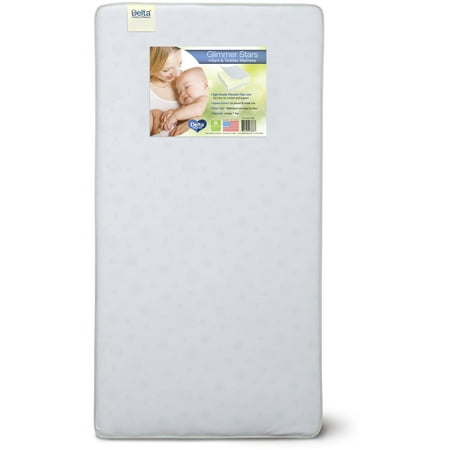 Delta Children Glimmer Stars Crib and Toddler (Best Organic Baby Mattress)