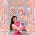 thumbnail image 2 of 29th Birthday Decorations for Women Rose Gold - Last Year In My 20s Banner, Cheers to 29 Years Old Birthday Decor with Champagne Goblet Balloon, Number 29 Foil Balloons, Happy Birthday Sash, 2 of 6