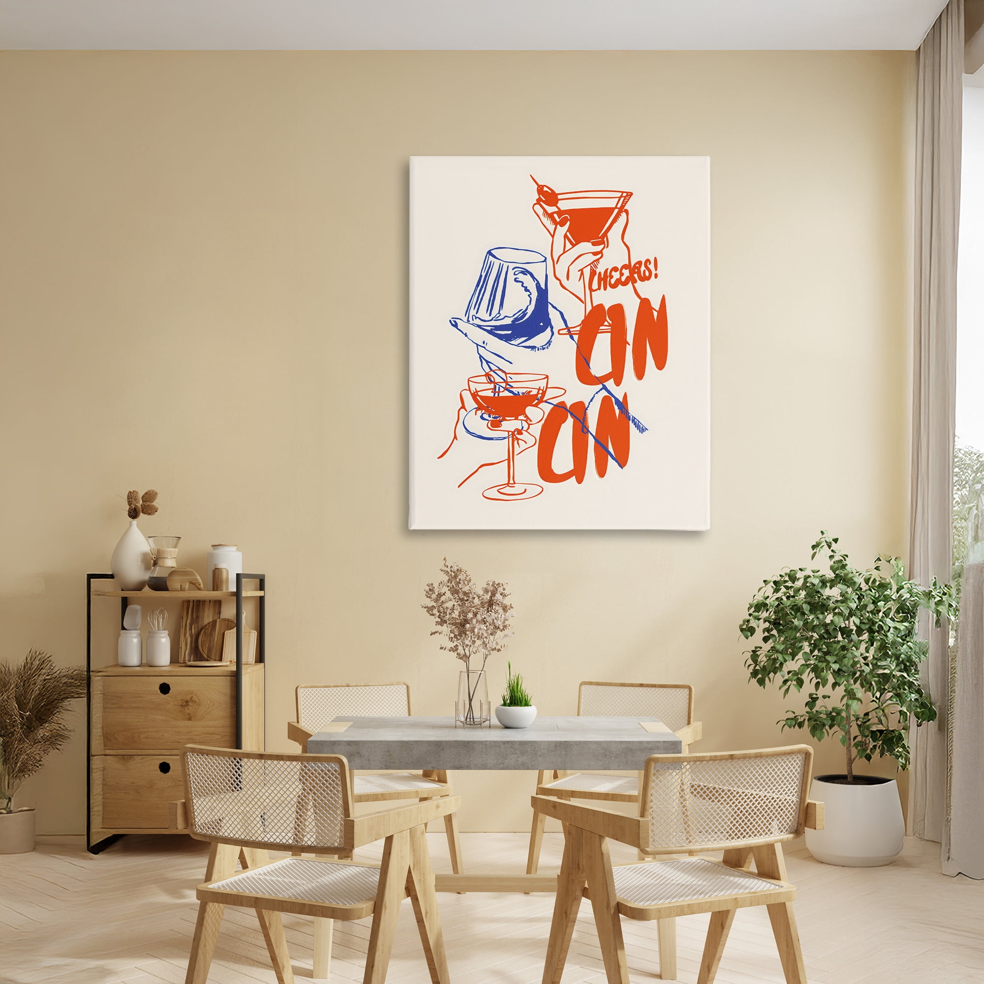 Stupell Industries Retro Cheers Cocktail Toast Canvas Wall Art, design by The Prints Vibe