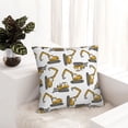 thumbnail image 6 of Pofeuu Funny Excavator Print Double-sided plush pillowcase Square Throw Pillow Covers Pillows Cover for Living Room Bedroom Sofa Couch Cushion Cover（No pillow core）-16"x16", 6 of 7