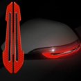 thumbnail image 4 of 2 uds pegatinas reflectantes para coche pegatinas reflectantes para espejo retrovisor rojo flexible para parachoques de puertas, 4 of 10