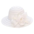 thumbnail image 2 of CAIXIA Kentucky Derby Hats for Women 2026 Organza Cloche Bowler Hat Tea Party Hats Hats Adjustable Wide Brim Fascinator Sun Hat Sun Visors for Women Wide Brim, 2 of 4