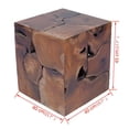 thumbnail image 2 of vidaXL Stool Solid Teak Wood, 2 of 7