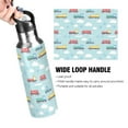 thumbnail image 4 of Yayeee 33oz Insulated Water Bottle Double Wall Stainless Steel with Flip Straw Lid, Blue Trains Pattern, 4 of 7