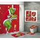 thumbnail image 2 of Cortina de ducha con diseño de El Grinch, resistente al agua y al moho, impresa digitalmente en 3D HD, 2 of 6