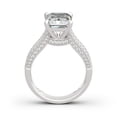 thumbnail image 4 of Blue Jewel Radiant Cut 2.2 Ct Lab Created Diamond Ring - 14K White Gold Plated Ring - Modern Elongated Diamond Ring for Women's - Wedding Multi Row Ring - Special Occasion Ring Women's, 4 of 10