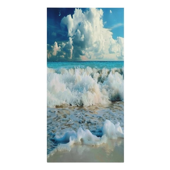 RKSupls Waves Sky Microfiber Beach Towel Absorbent Compact Towels for Swimming Pool Beach Travel Things for Vacation Essentials Adult Gift,61.4×30.3Inch