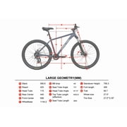 Ozark Trail M.2 Ridge 27.5 in Mountain Bike, Large Frame, Fits Riders 5 ft 9 in - 6 ft 2 in+, Blue, Adult, Unisex
