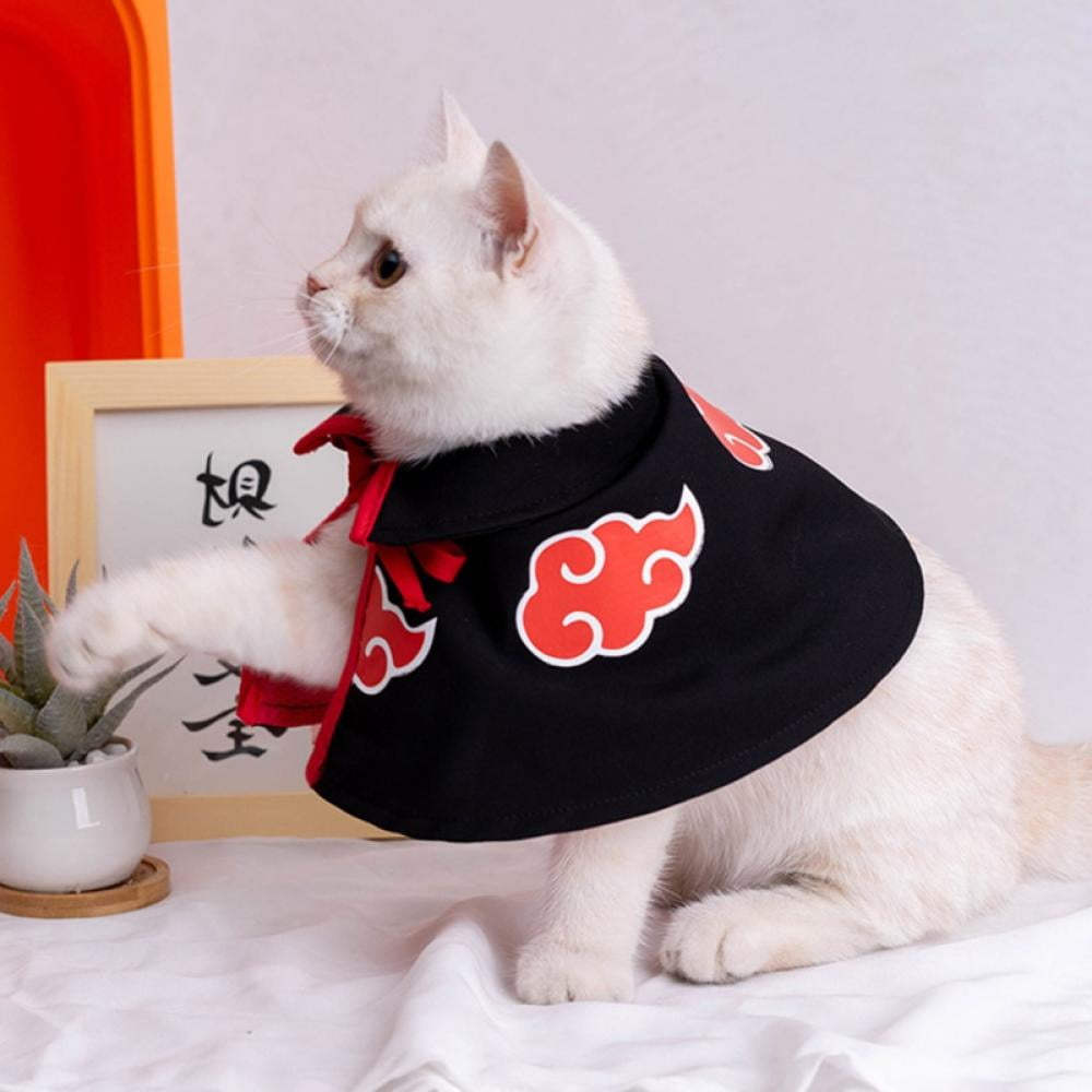 Anime Akatsuki Naruto0 Cosplay Mini Dog Cat Cloak Clothes Pet Costume Ninja 