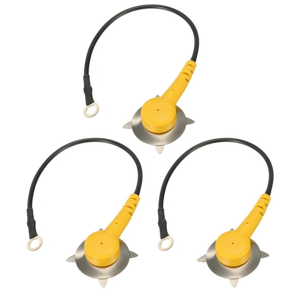 Uxcell ESD Grounding Cable Cord 15cm/5.91 Inch Long,for Eliminate Conductor Electrostatic, Pack of 3(,Black)