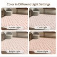 thumbnail image 7 of ODIKA 3'x5' Washable Throw Rug Butterfly Motif Vine Border Scattered Motifs Pink Flowing Dynamic for Entryway, Kitchen, Mudroom, Stain Resistant, Low Profile, Non-Slip, 7 of 7