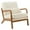 Off White-Corduroy, variant on Ktaxon Accent Chair Corduroy Upholstered Armchair, Reading Club Chair with Pillow and Solid Wood Frame for Living Room Bedroom Furniture Light Blue