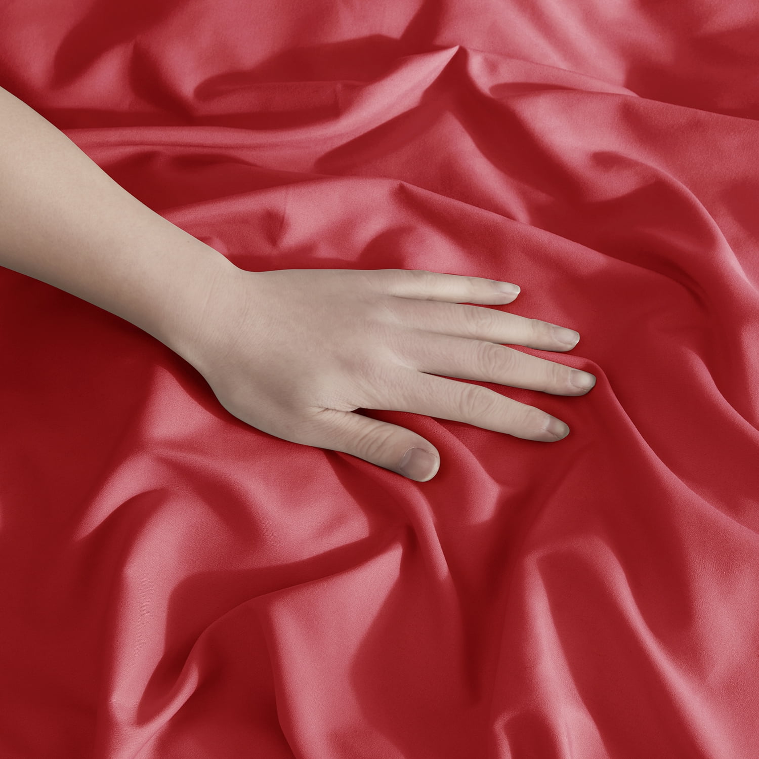 LammaLoe Duvet Cover Full 3 Piece, Luxury Microfiber Bedding Sets with 2 Pillow Shams, Cherry red