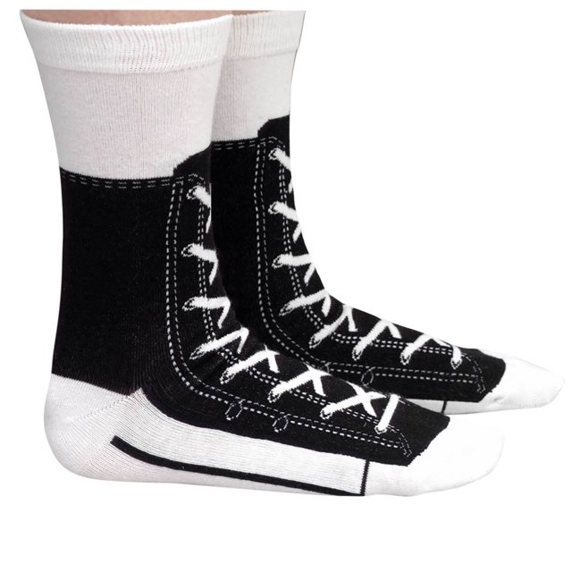 Calcetines de lona con estampado para mujer, calcetín de longitud media, de nailon, para otoño e invierno