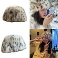 thumbnail image 2 of FauxFurs Leopard Hat Girl Russian Style Warm Hat Cold Weather Outdoor Skiing Hat, 2 of 6