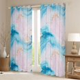 thumbnail image 2 of Homewish Modern Fluid Art Blackout Curtains Set of 2 (52x84 Each),Abstract Splatter Ink Window Curtains,Blue Pink Curtains and Drapes For Men Women,Ultra Soft Home Decor, 2 of 6