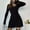 Black, variant on Women's 2024 Fall Long Sleeve Casual Dress Back Strap Stretchy Bodycon Party Club Mini Dresses Wrap Maxi Dress Casual Maxi Dresses for Women Summer High Low Dresses Long Sleeve Dresses Midi for Women