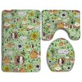 thumbnail image 1 of Juego de alfombras de baño ABPHQTO Conejillos de indias y flores 3 piezas, 1 of 2