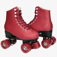 thumbnail image 3 of Wiwiy Roller Skates for Women and Men, Derby Roller Skates for Outdoor Indoor, Adjustable Four Shiny Wheel Roller Skates, 3 of 8