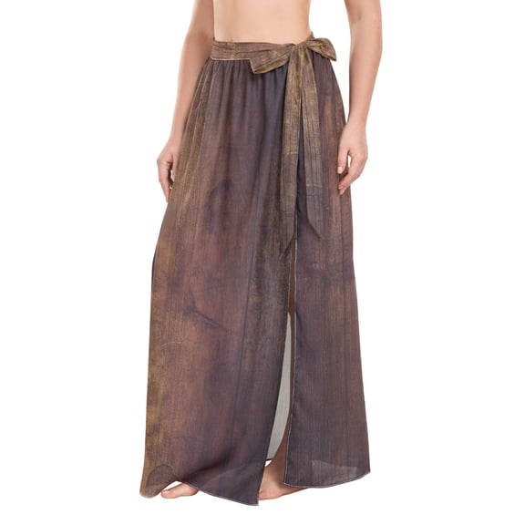 FORMRS Womens Beach Sarong Semi-Sheer Bikini Wrap Skirt Swimsuit Cover-ups, Wood Grain
