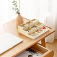 thumbnail image 3 of Raindrops 1Set Wooden Divided Box Jewelry Storage Organizer Multi-Layered Design for Cosmetics Organization Khaki Color, 3 of 8