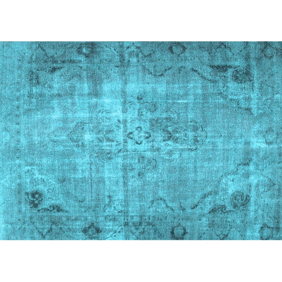 Ahgly Company Indoor Rectangle Persian Light Blue Traditional Area Rugs, 4' x 6'