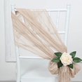 thumbnail image 5 of Balsa Circle 5 Nude Gauze Cheesecloth Cotton Chair Sashes Wedding Party Events Reception Decorations Supplies, 5 of 7